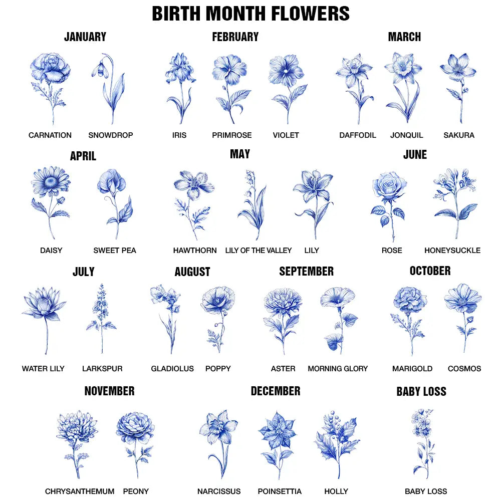 Toile De Jouy Birth Flower Grow An Old Friend - Personalized Ring Dish