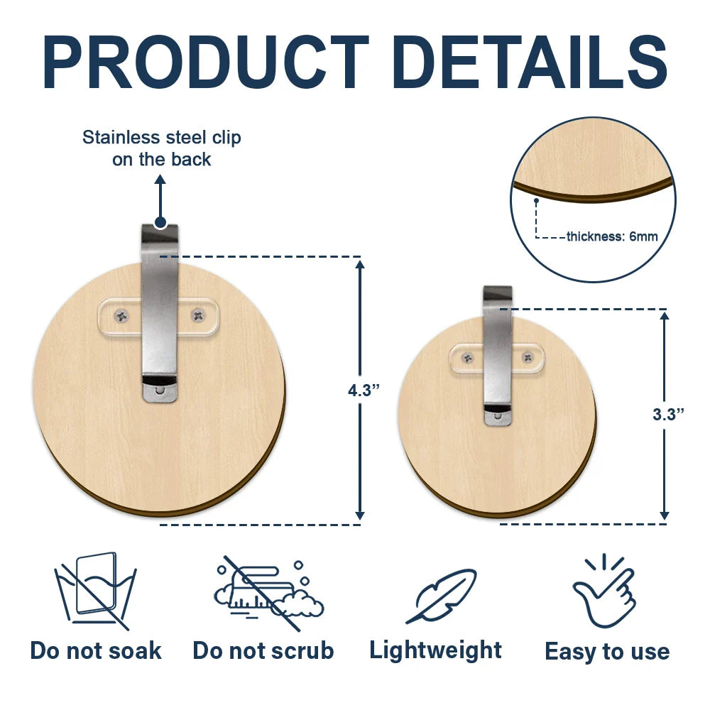 Drive Safe Grandpa Daddy Kid Stick Figures - Personalized Custom Shaped Car Visor Clip