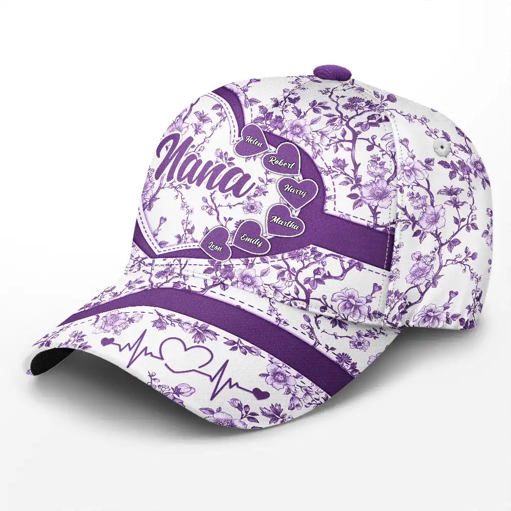 Grandma Mom Toile De Jouy - Personalized Classic Cap