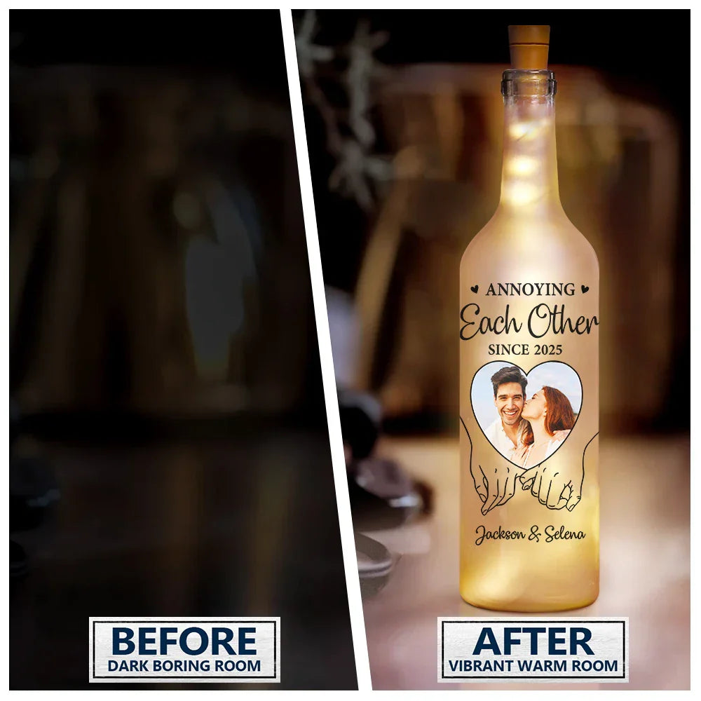 Custom Photo You & Me We Got This - Personalized Bottle Light