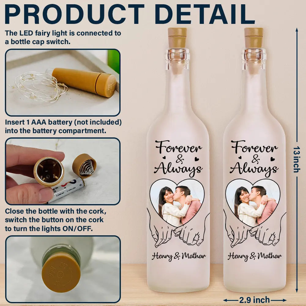 Custom Photo You & Me We Got This - Personalized Bottle Light