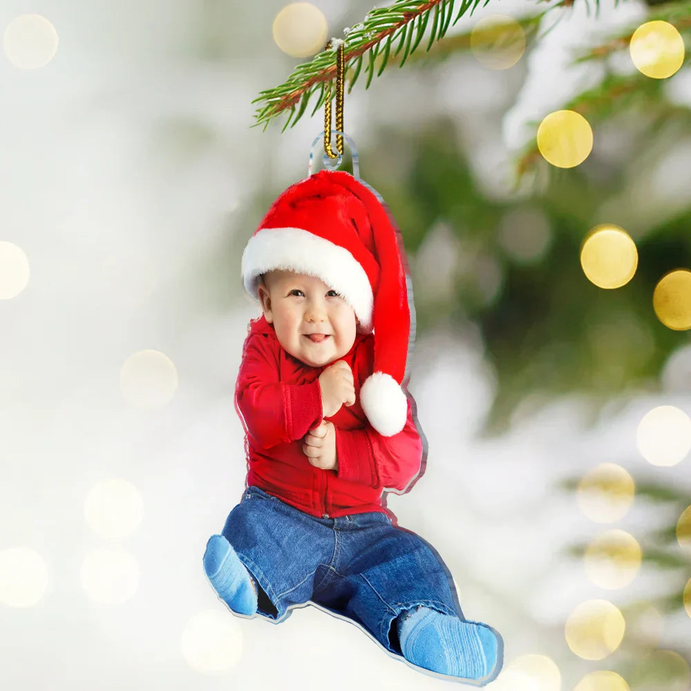 Custom Photo Happy Kids - Personalized Cutout Acrylic Ornament
