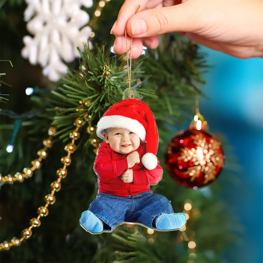 Custom Photo Happy Kids - Personalized Cutout Acrylic Ornament