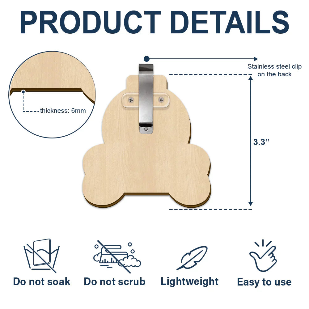 Custom Photo I Will Carry You With Me - Personalized Custom Shaped Car Visor Clip