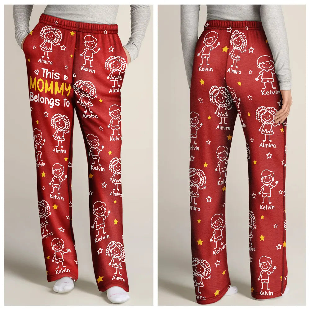 This Grandpa Dad Belongs To Kids Pet - Personalized Pajama Pants