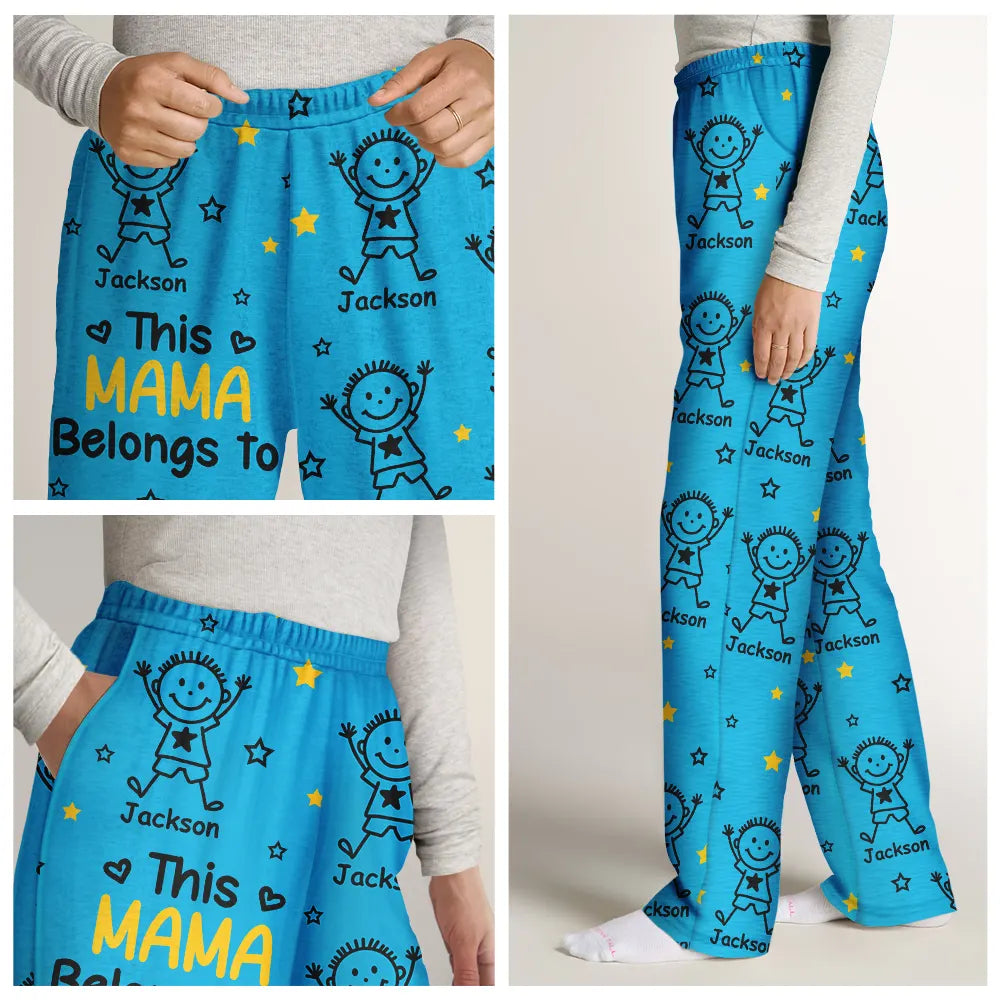 This Grandpa Dad Belongs To Kids Pet - Personalized Pajama Pants