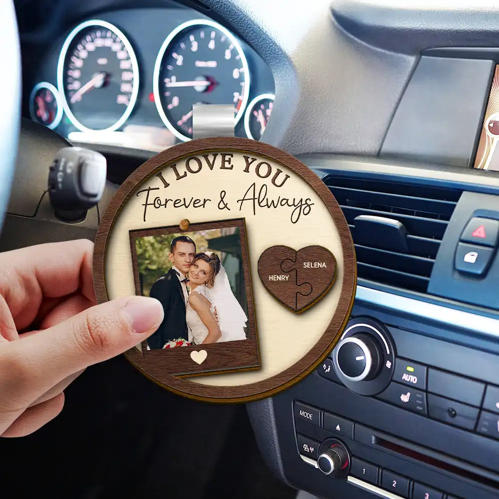 Custom Photo Drive Safe I Love You Couples - Personalized Custom Shaped Car Visor Clip